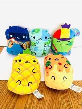 Cats Vs Pickles Chonks Plush Lot(5) 4 Have Tags 5in Cepia